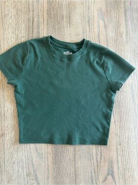 Hollister Dark Green Short Sleeve Baby Tee